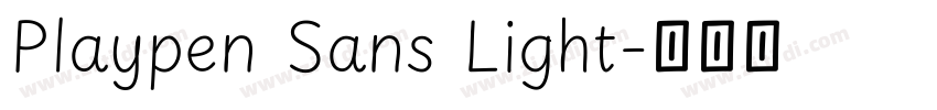 Playpen Sans Light字体转换